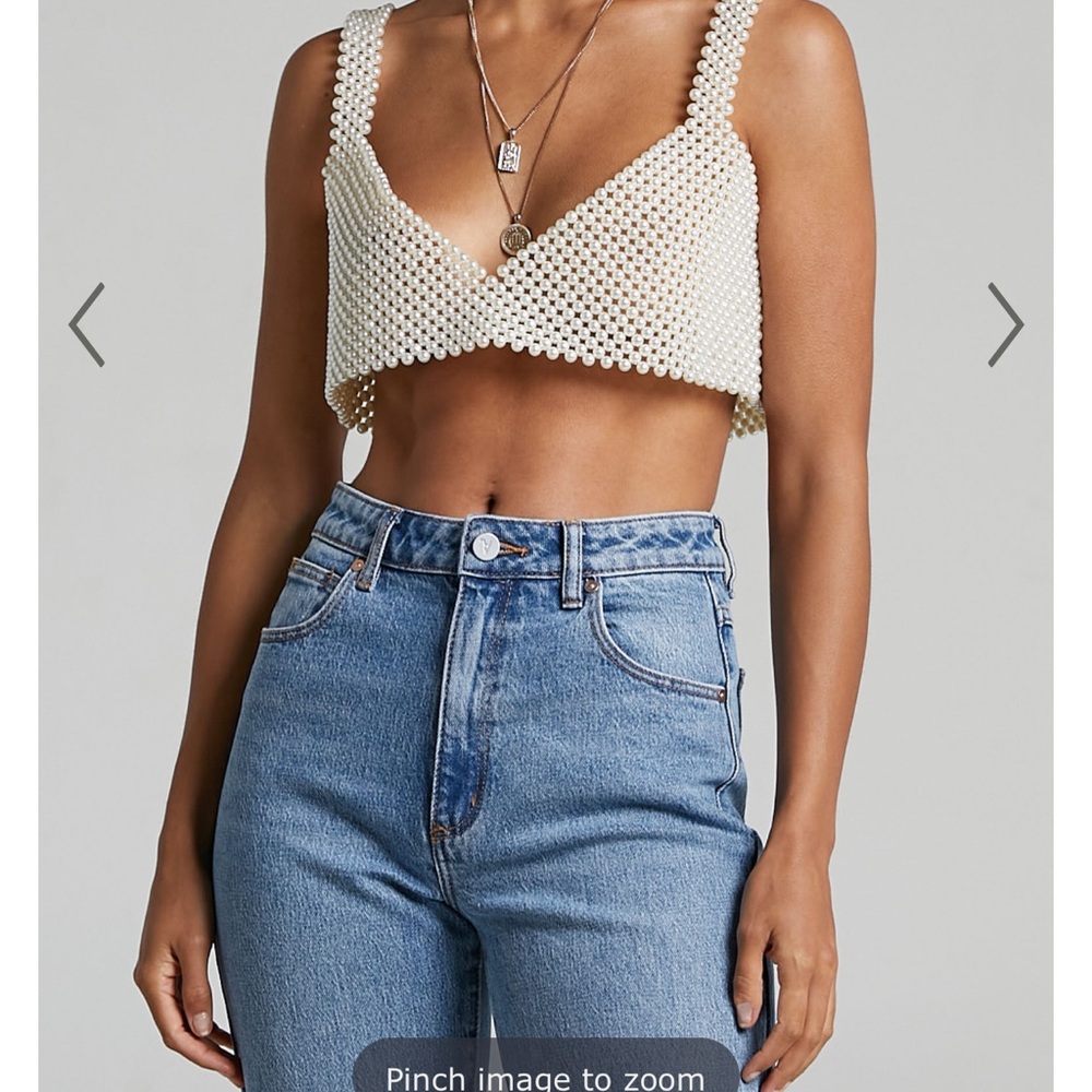 Pearl beaded Women's Top NEW